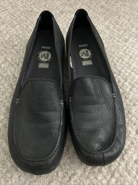 Merrell Women’s Parma Ortholite Slip On Black Leather Shoes Size 6